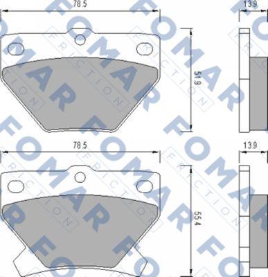 FOMAR Friction FO 679181 - Kit de plaquettes de frein, frein à disque cwaw.fr