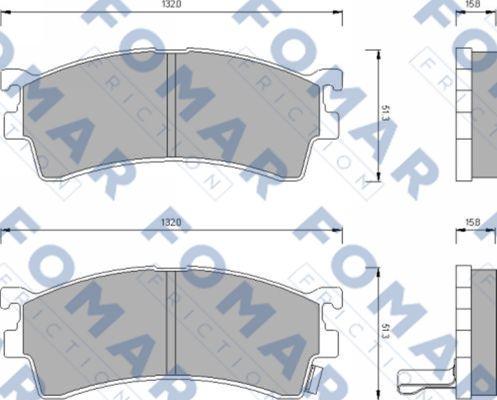 FOMAR Friction FO 679881 - Kit de plaquettes de frein, frein à disque cwaw.fr