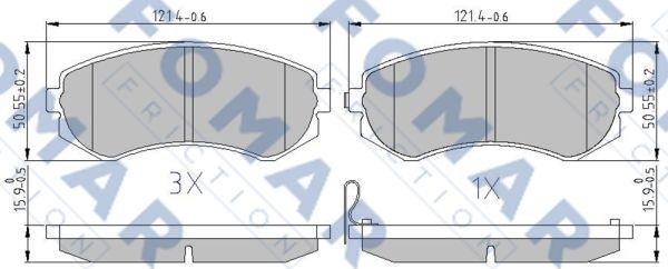 FOMAR Friction FO 679781 - Kit de plaquettes de frein, frein à disque cwaw.fr