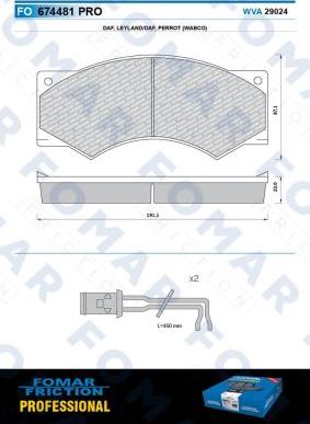 FOMAR Friction FO 674481 - Kit de plaquettes de frein, frein à disque cwaw.fr