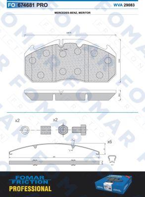 FOMAR Friction FO 674681 - Kit de plaquettes de frein, frein à disque cwaw.fr