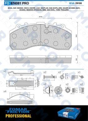 FOMAR Friction FO 674081 - Kit de plaquettes de frein, frein à disque cwaw.fr