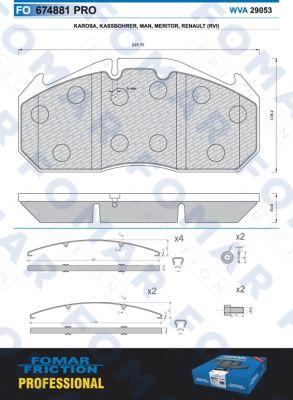 FOMAR Friction FO 674881 - Kit de plaquettes de frein, frein à disque cwaw.fr