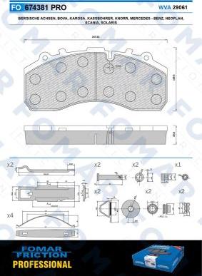 FOMAR Friction FO 674381 - Kit de plaquettes de frein, frein à disque cwaw.fr