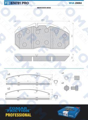 FOMAR Friction FO 674781 - Kit de plaquettes de frein, frein à disque cwaw.fr