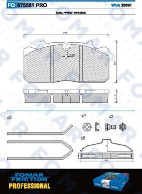 FOMAR Friction FO 675581 - Kit de plaquettes de frein, frein à disque cwaw.fr