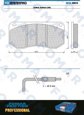 FOMAR Friction FO 676781 - Kit de plaquettes de frein, frein à disque cwaw.fr