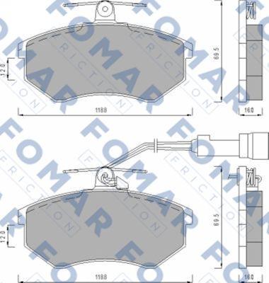 FOMAR Friction FO 670281 - Kit de plaquettes de frein, frein à disque cwaw.fr