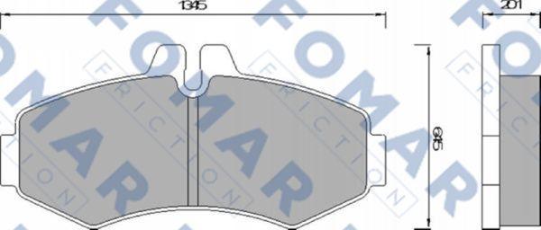 FOMAR Friction FO 678681 - Kit de plaquettes de frein, frein à disque cwaw.fr