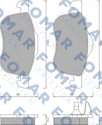 FOMAR Friction FO 673481 - Kit de plaquettes de frein, frein à disque cwaw.fr