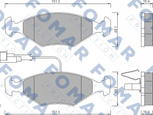 FOMAR Friction FO 673181 - Kit de plaquettes de frein, frein à disque cwaw.fr