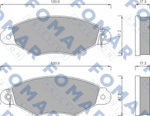 FOMAR Friction FO 673281 - Kit de plaquettes de frein, frein à disque cwaw.fr