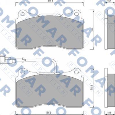 FOMAR Friction FO 672981 - Kit de plaquettes de frein, frein à disque cwaw.fr