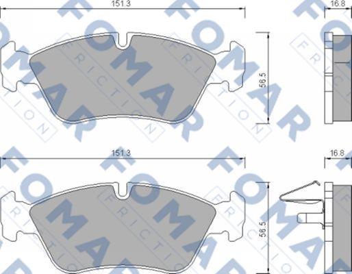 FOMAR Friction FO 672581 - Kit de plaquettes de frein, frein à disque cwaw.fr