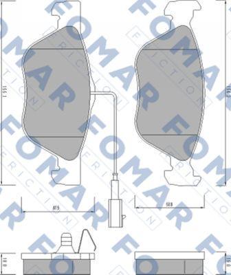 FOMAR Friction FO 672881 - Kit de plaquettes de frein, frein à disque cwaw.fr