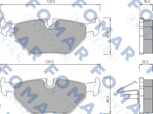 FOMAR Friction FO 672781 - Kit de plaquettes de frein, frein à disque cwaw.fr