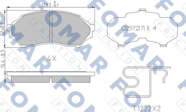 FOMAR Friction FO 677981 - Kit de plaquettes de frein, frein à disque cwaw.fr