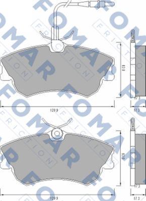 FOMAR Friction FO 677781 - Kit de plaquettes de frein, frein à disque cwaw.fr