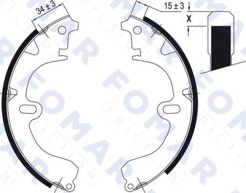 FOMAR Friction FO 0491 - Jeu de mâchoires de frein cwaw.fr