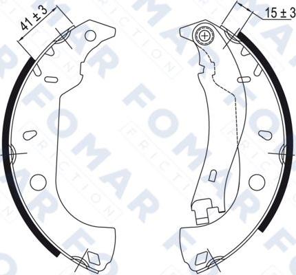 FOMAR Friction FO 0458 - Jeu de mâchoires de frein cwaw.fr