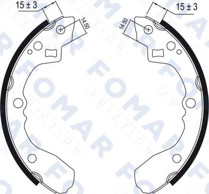 FOMAR Friction FO 0464 - Jeu de mâchoires de frein cwaw.fr