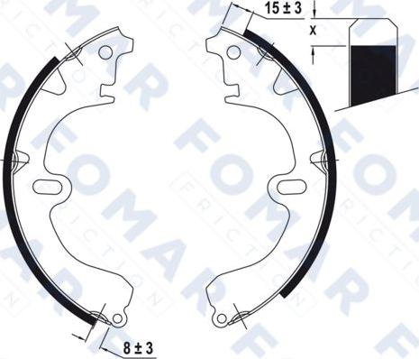 FOMAR Friction FO 0406 - Jeu de mâchoires de frein cwaw.fr