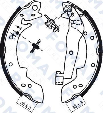 FOMAR Friction FO 0400 - Jeu de mâchoires de frein cwaw.fr