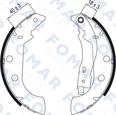 FOMAR Friction FO 0431 - Jeu de mâchoires de frein cwaw.fr