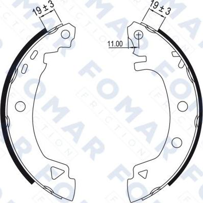 FOMAR Friction FO 0425 - Jeu de mâchoires de frein cwaw.fr