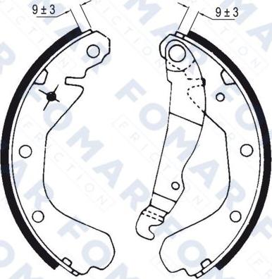 FOMAR Friction FO 0420 - Jeu de mâchoires de frein cwaw.fr