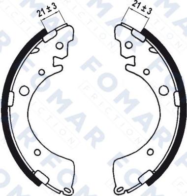 FOMAR Friction FO 0549 - Jeu de mâchoires de frein cwaw.fr