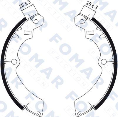 FOMAR Friction FO 0547 - Jeu de mâchoires de frein cwaw.fr