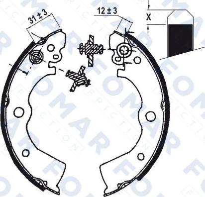 FOMAR Friction FO 0559 - Jeu de mâchoires de frein cwaw.fr