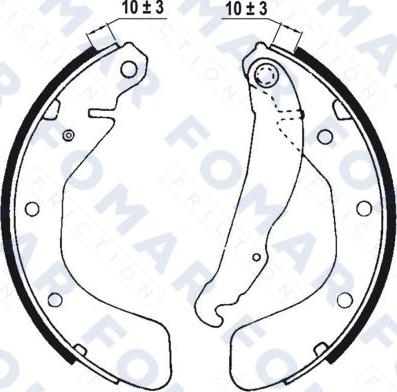 FOMAR Friction FO 0564 - Jeu de mâchoires de frein cwaw.fr