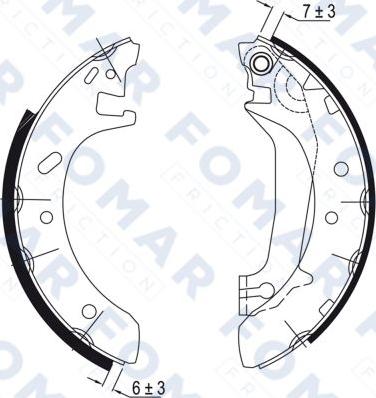 FOMAR Friction FO 0580 - Jeu de mâchoires de frein cwaw.fr