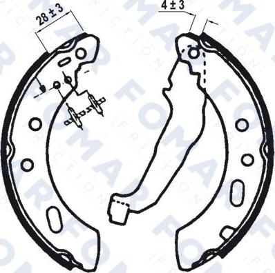 FOMAR Friction FO 0582 - Jeu de mâchoires de frein cwaw.fr