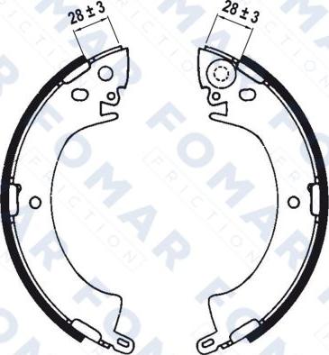 FOMAR Friction FO 0533 - Jeu de mâchoires de frein cwaw.fr