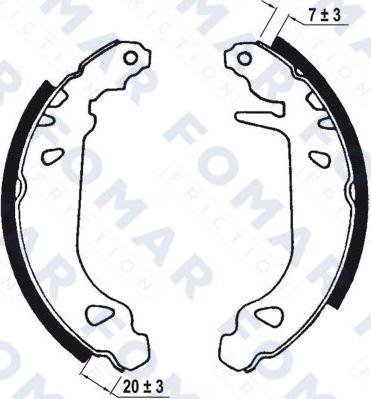 FOMAR Friction FO 0537 - Jeu de mâchoires de frein cwaw.fr