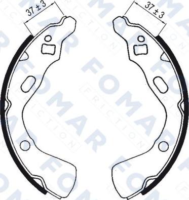 FOMAR Friction FO 0527 - Jeu de mâchoires de frein cwaw.fr