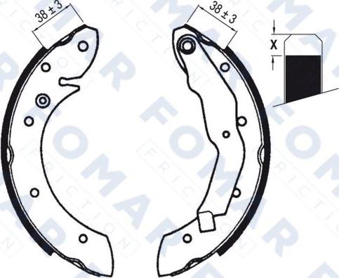 FOMAR Friction FO 0579 - Jeu de mâchoires de frein cwaw.fr