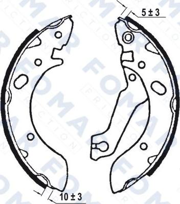 FOMAR Friction FO 0576 - Jeu de mâchoires de frein cwaw.fr