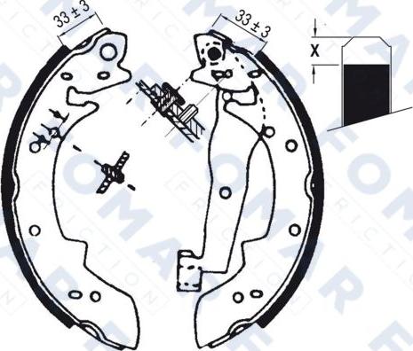 FOMAR Friction FO 0577 - Jeu de mâchoires de frein cwaw.fr