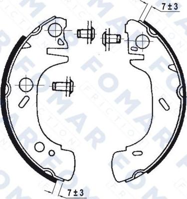 FOMAR Friction FO 0643 - Jeu de mâchoires de frein cwaw.fr