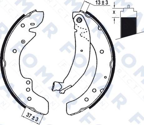 FOMAR Friction FO 0619 - Jeu de mâchoires de frein cwaw.fr