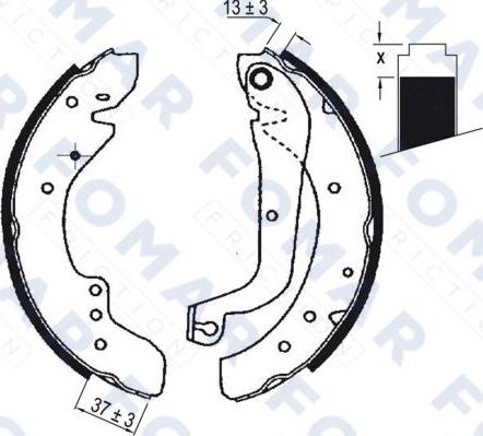 FOMAR Friction FO 0636 - Jeu de mâchoires de frein cwaw.fr