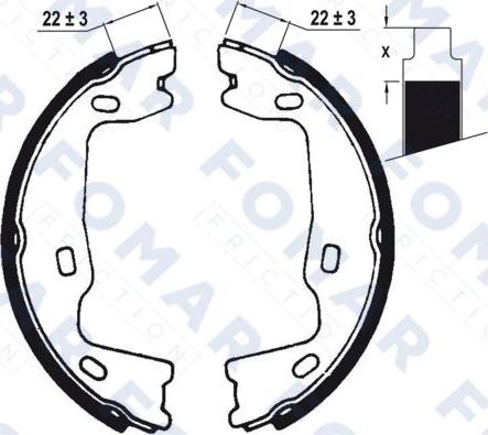 FOMAR Friction FO 0347 - Jeu de mâchoires de frein cwaw.fr