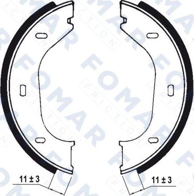 FOMAR Friction FO 0318 - Jeu de mâchoires de frein cwaw.fr