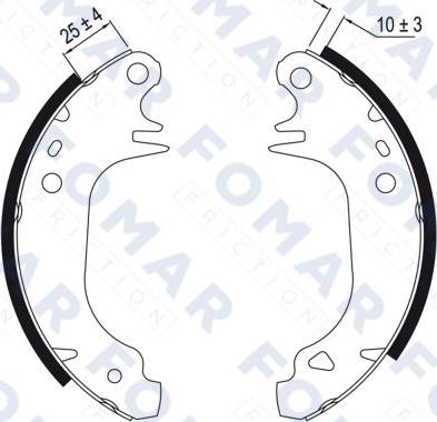 FOMAR Friction FO 0387 - Jeu de mâchoires de frein cwaw.fr