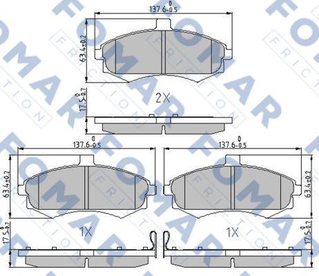 FOMAR Friction FO 899581 - Kit de plaquettes de frein, frein à disque cwaw.fr