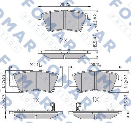 FOMAR Friction FO 899281 - Kit de plaquettes de frein, frein à disque cwaw.fr